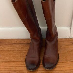 FRYE Women's Melissa Tab Tall Riding Boot, Redwood color 6 M US